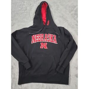 Nebraska Cornhuskers Hoodie Mens Large Stadium Athletics Embroidered Logo